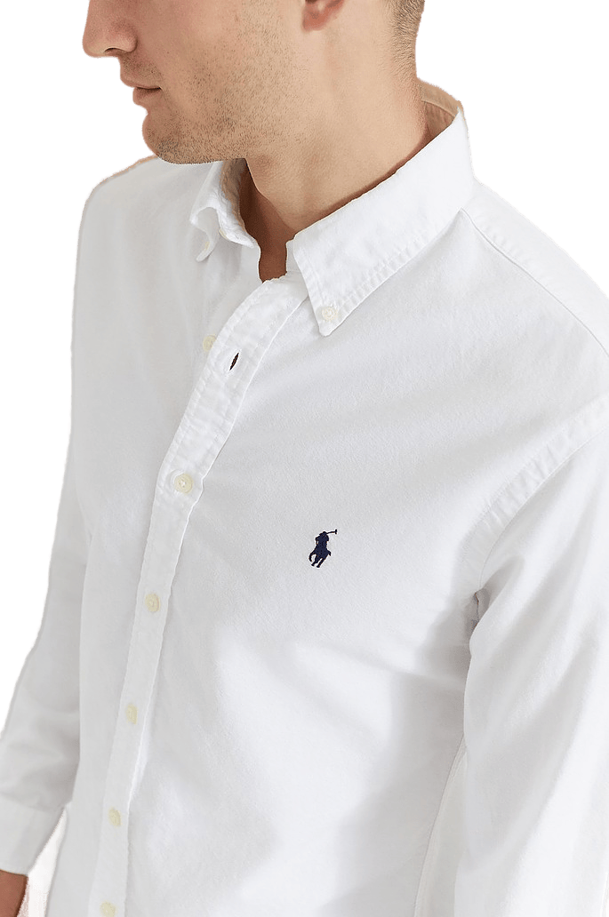 Polo Ralph Lauren Washed Oxford Shirt 002, Male, Klær, Tops, Hvit, M