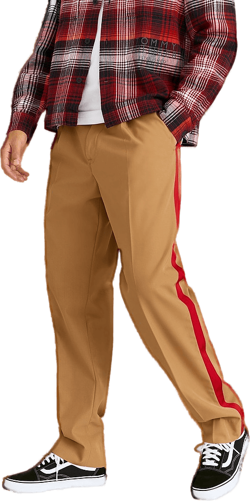 Dropper Stripe Twill Pants Tiger Brown