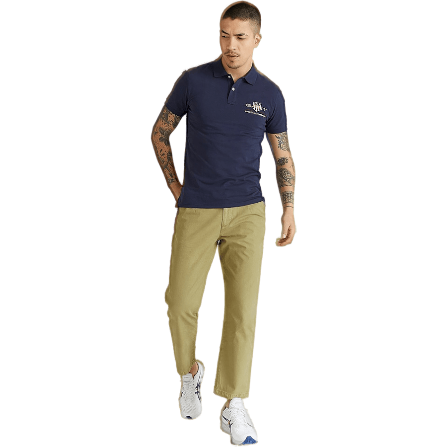 D1. Hugger Chinos Aloe Green