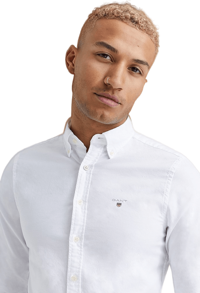 Slim Oxford Shirt Bd, Male, Kläder, Tops, Vit, XS