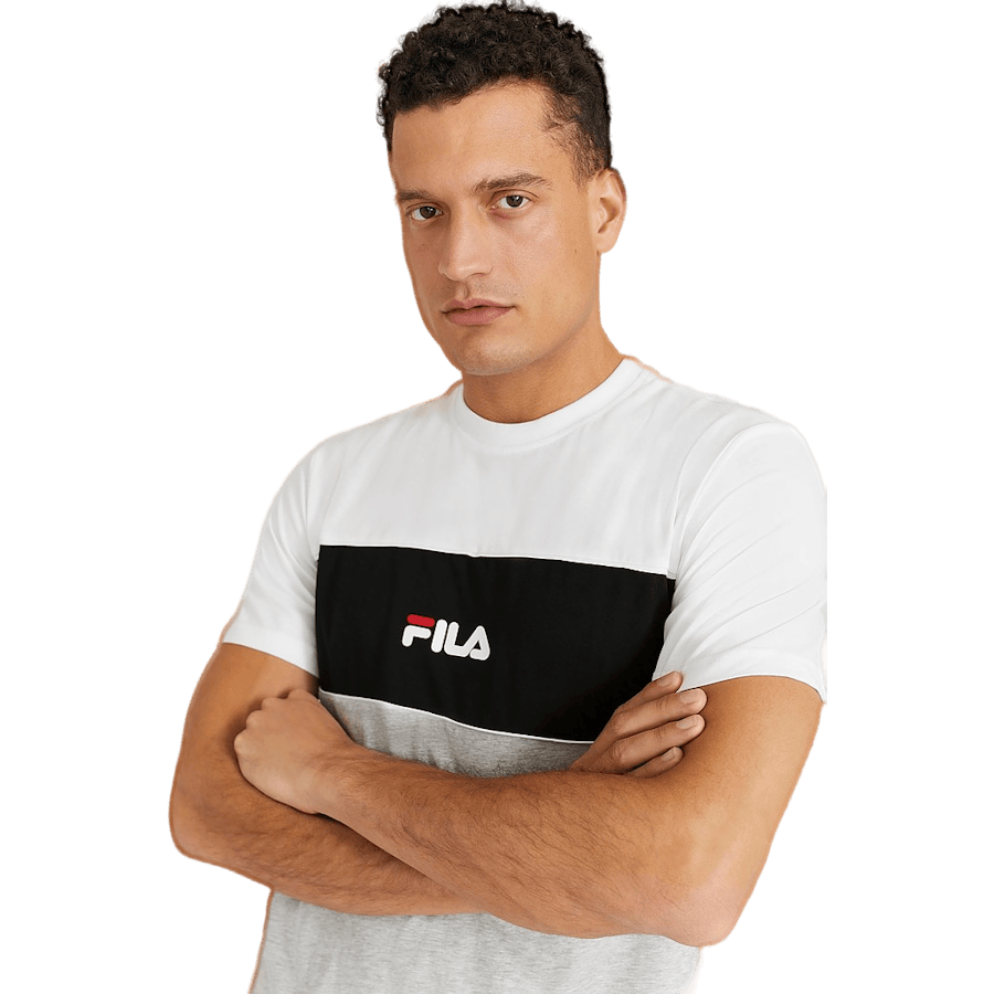 Men Anoki Blocked Tee Light Grey Melange Bros-bright