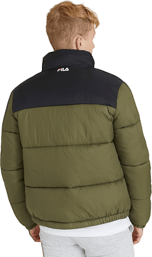 Teens Hunter Puff Jacket Burnt Olive-black