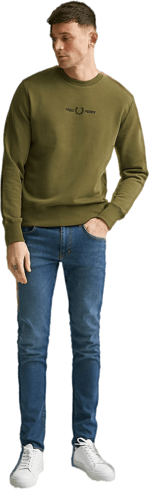 Fred Perry Embroid Sweatshirt B57, Male, Apparels, hoodies and sweatshirts, XL