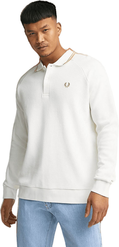 Fred Perry Sweatshirt Panel Polo 129, Male, Ropa, Tops, Blanco, XL