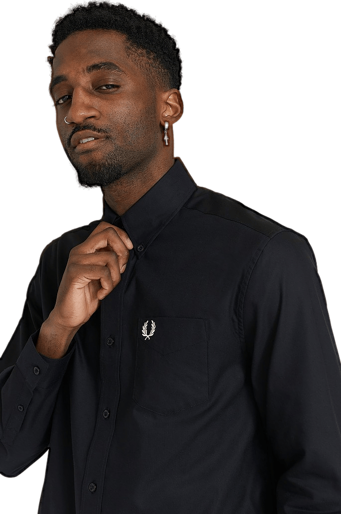 Fred Perry Oxford Shirt 102, Male, Odevy, Tops, Čierna, M