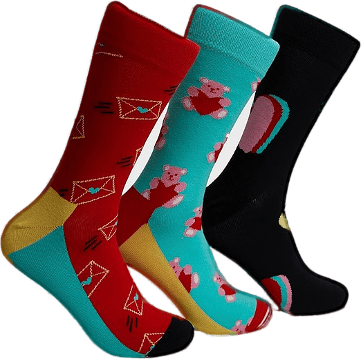3-pack I Love You Socks Gift S Medium