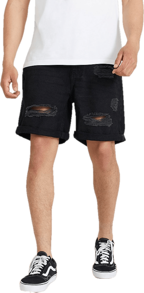 Ripped Denim Shorts Wash - Bild 5