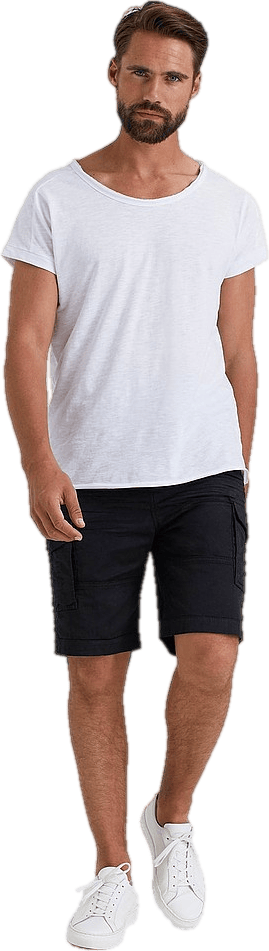 Cargo Shorts, Male, Apparels, Bottoms, Black, L