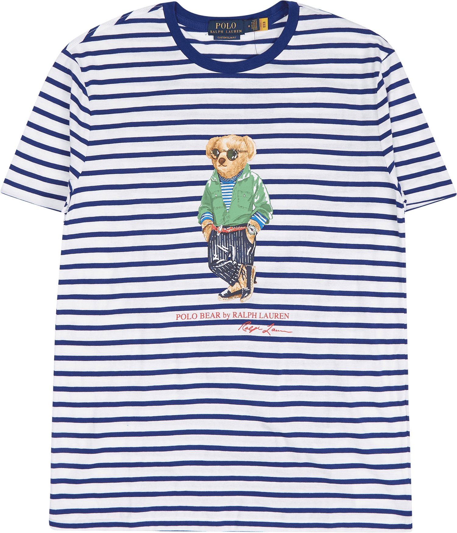 Polo Ralph Lauren Striped Bear T-shirt 001, Male, Odevy, Tops, Viacfarebná, XL