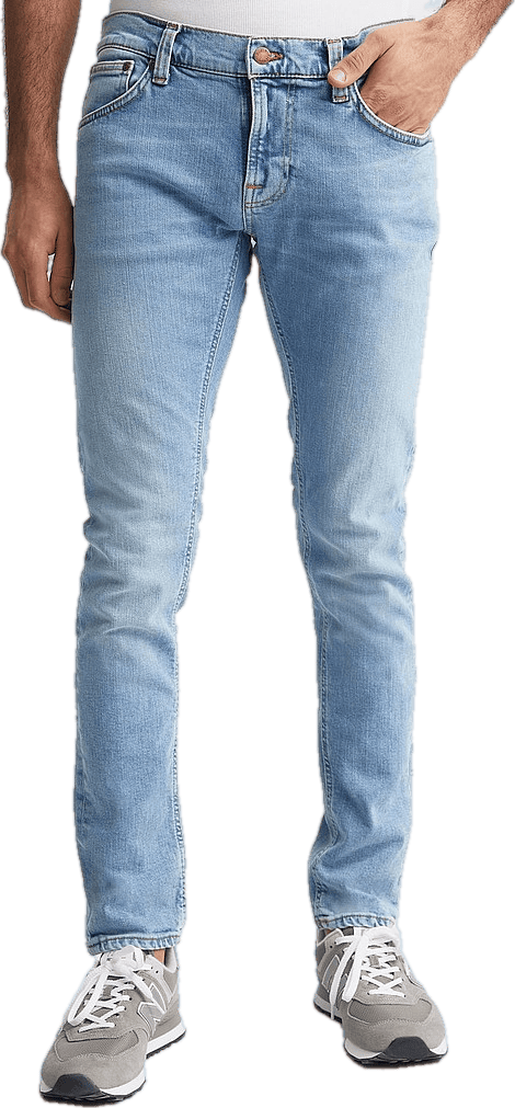 Nudie Jeans Tight Terry  Ghost, Male, Kläder, Bottoms, Blå, 31"/32"