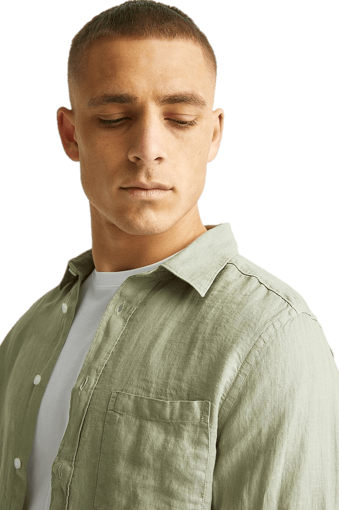 Clean Linen Slim Shirt Vetiver