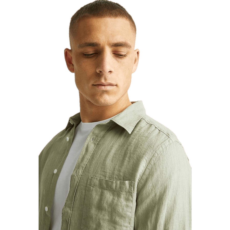 Clean Linen Slim Shirt Vetiver