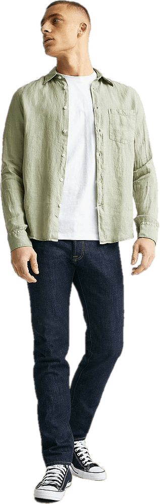 Clean Linen Slim Shirt Vetiver - Bild 3
