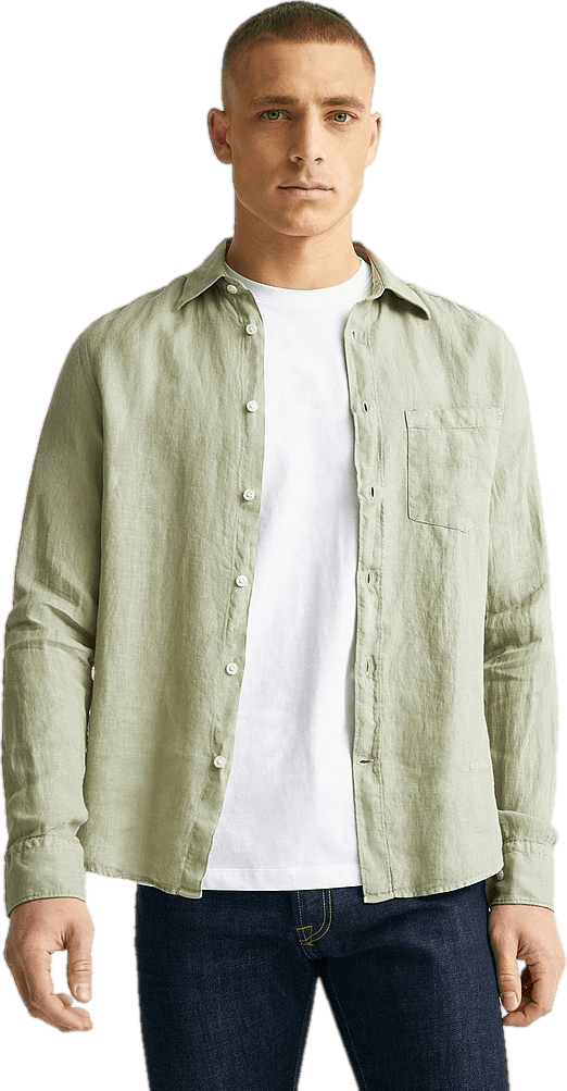 Clean Linen Slim Shirt Vetiver - Bild 4