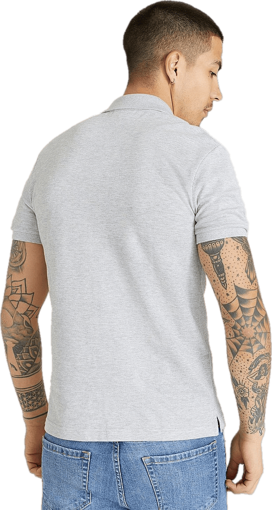Slim Fit Polo Piké Cca Grey Melange - Bild 2