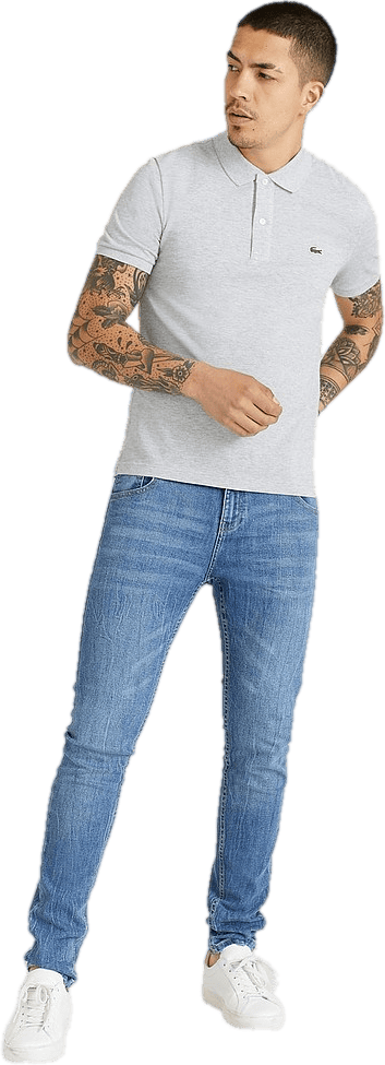 Slim Fit Polo Piké Cca Grey Melange - Bild 5