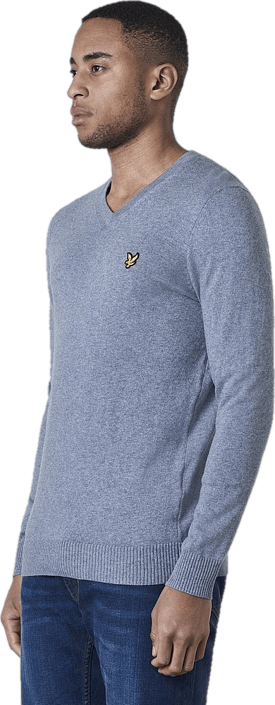 Cotton Merino V Neck Jumper Mid - Bild 3