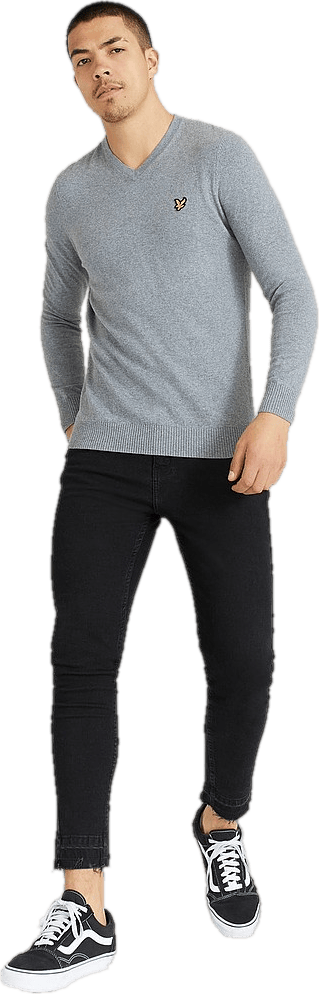 Cotton Merino V Neck Jumper Mid - Bild 6