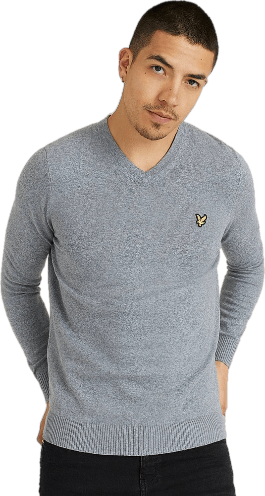 Cotton Merino V Neck Jumper Mid - Bild 8