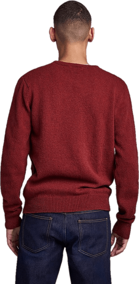 Studio Total Studio Total Garret Knitted Wool Crewneck, Male, Odevy, Tops, pulóvre, Červená, L