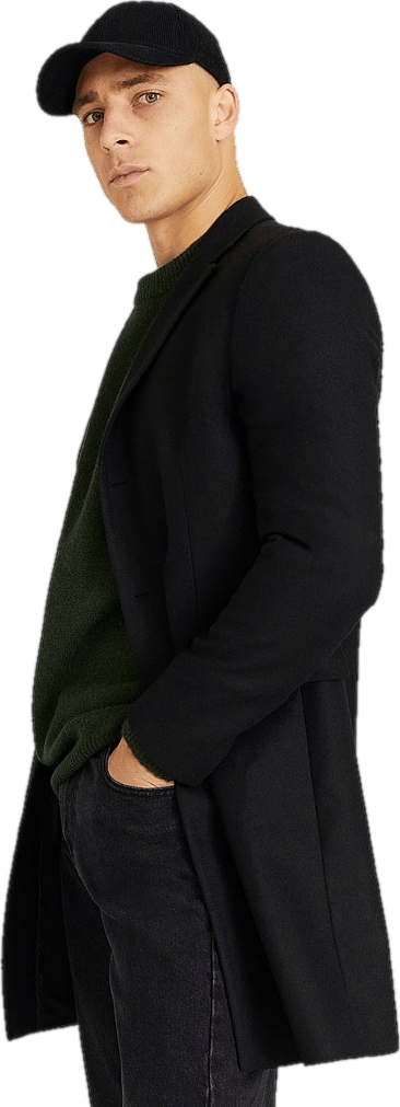 Studio Total Lambton Wool Coat, Male, Apparels, jackets, coats, Black, 52