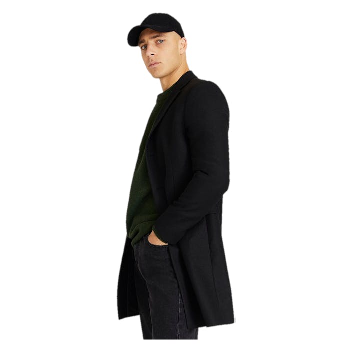 Studio Total Lambton Wool Coat, Male, Apparels, jackets, coats, Black, 48