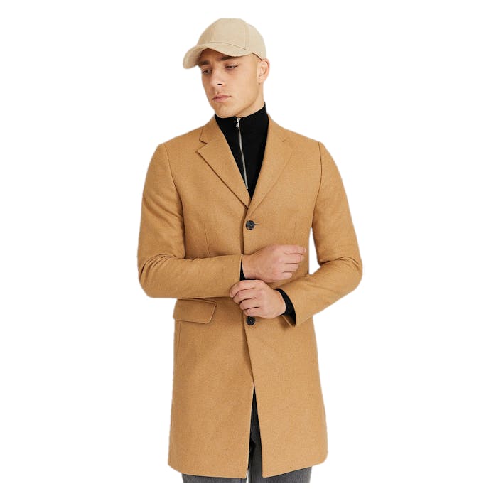 Studio Total Lambton Wool Coat Camel, Male, Apparels, jackets, coats, Beige, 48