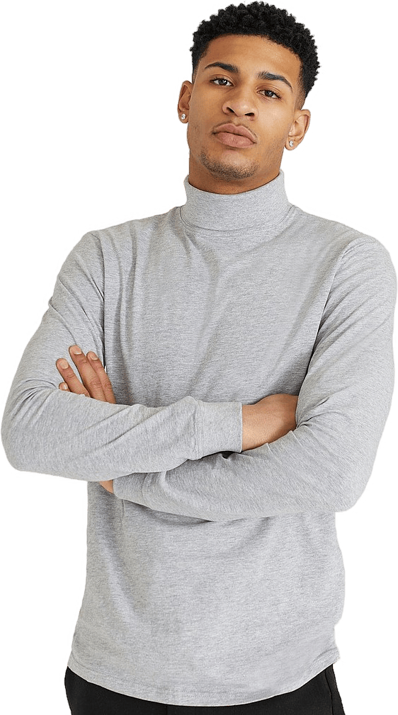 Favourite Roll Neck Grey Melange