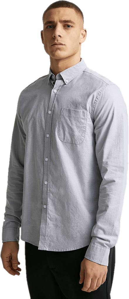 Melker Oxford Shirt Grey - Bild 5