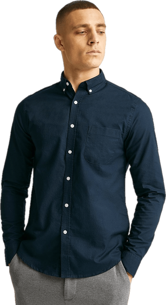Melker Oxford Shirt Navy - Bild 5