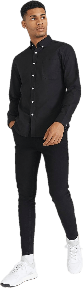 Melker Oxford Shirt Black - Bild 4
