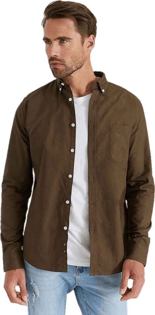 Melker Oxford Shirt Brown
