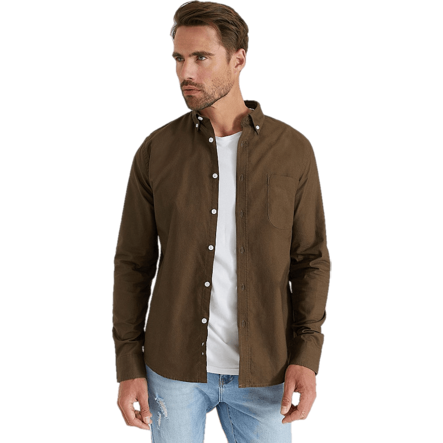 Melker Oxford Shirt Brown