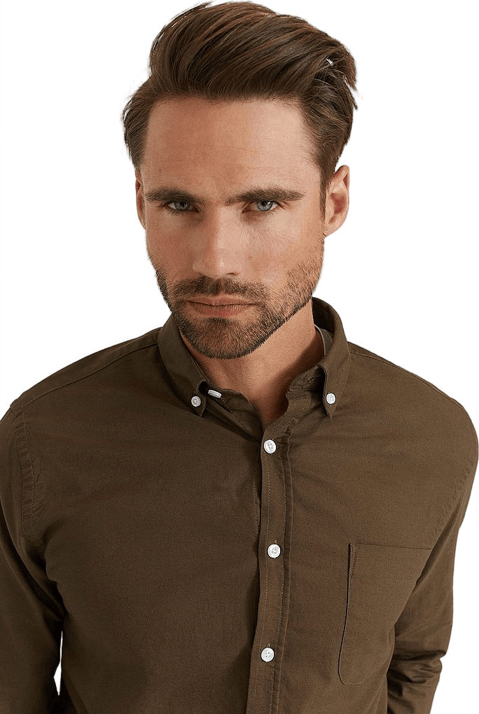 Melker Oxford Shirt Brown - Bild 3