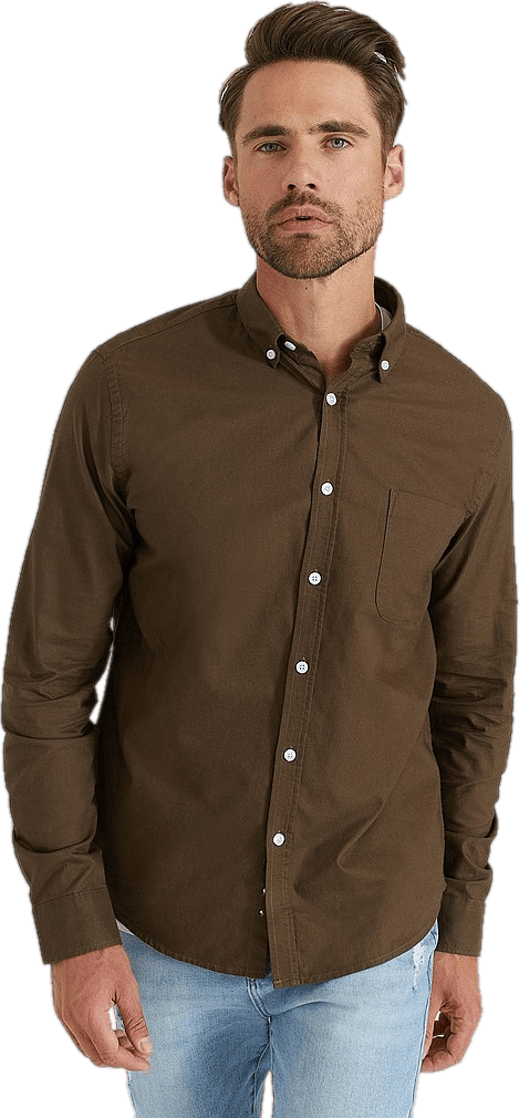 Melker Oxford Shirt Brown - Bild 5