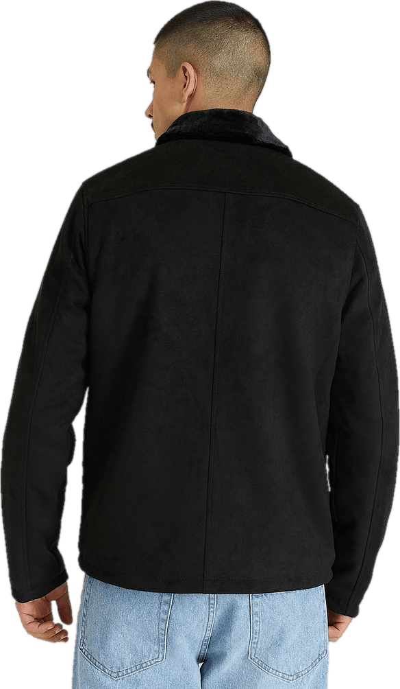 Teddy Fake Suede Jacket Black - Bild 2