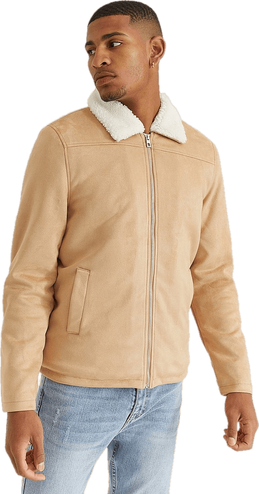 Studio Total Studio Total Teddy Fake Suede Jacket, Male, Kläder, jackor, jackor, Beige, S