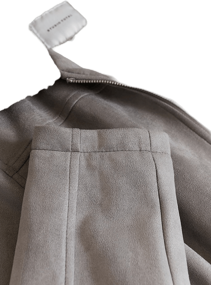Teddy Fake Suede Jacket Grey - Bild 3