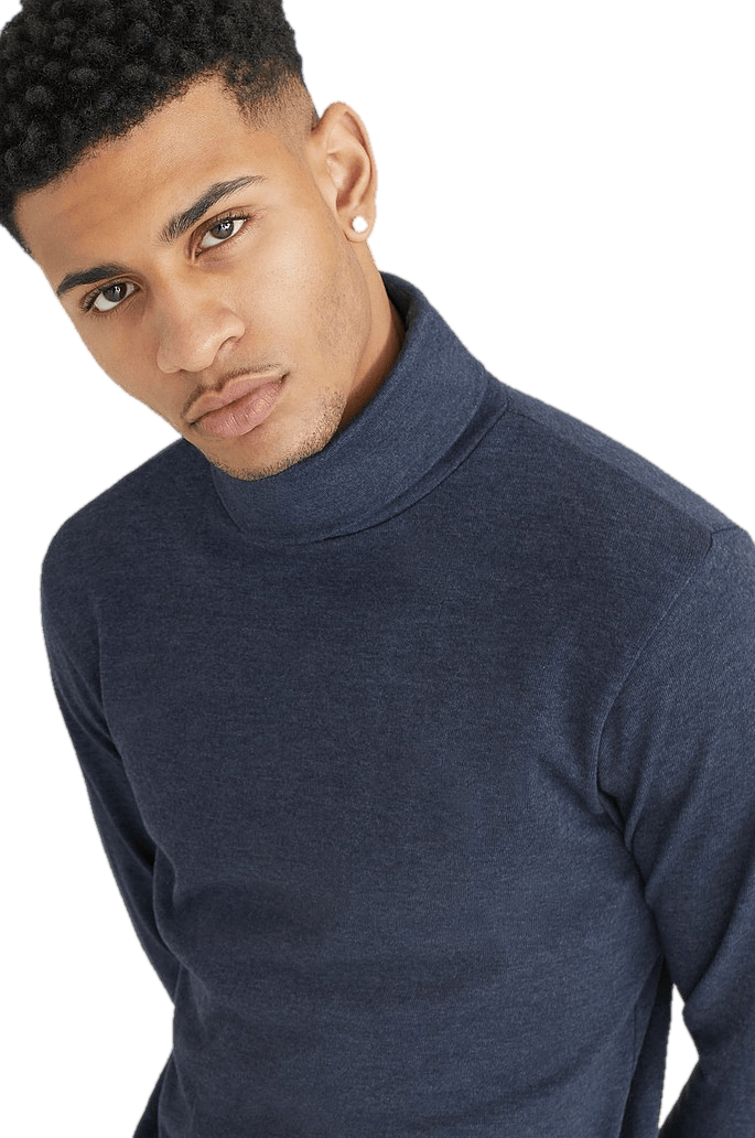 Roll Neck Navymelange - Bild 6