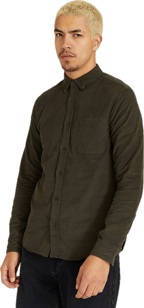 Melker Baby Cord Shirt Olive