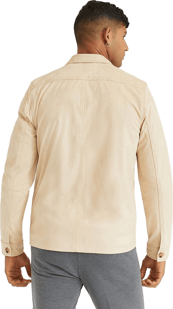 Favourite Fake Suede Overshirt Light Sand - Bild 2