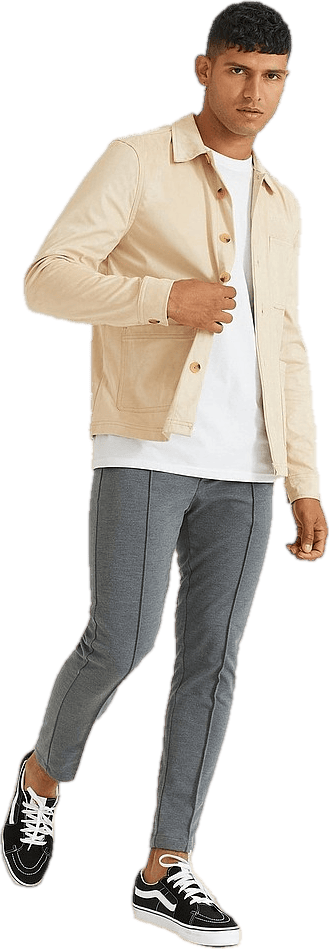 Favourite Fake Suede Overshirt Light Sand - Bild 5