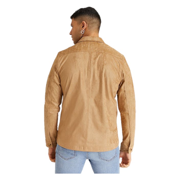 Studio Total Favourite Fake Overshirt, Male, Klær, Skjorter, skjorter, Beige, M