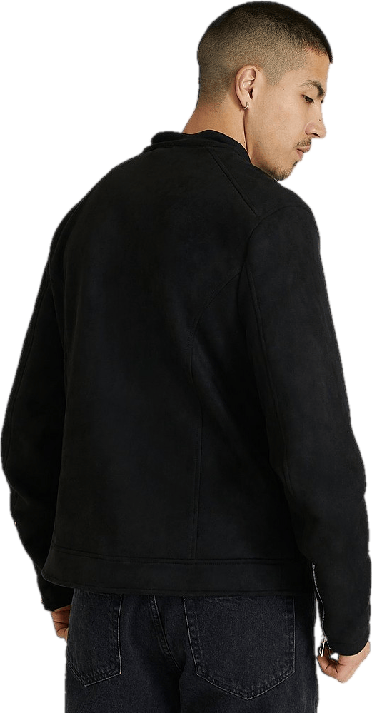 Clean Fake Suede Racer Black