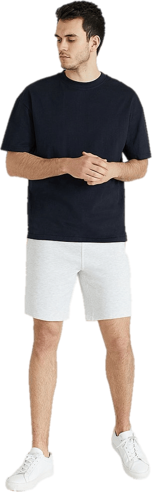 Favourite Mid Length Sweatshor Light Greymelange