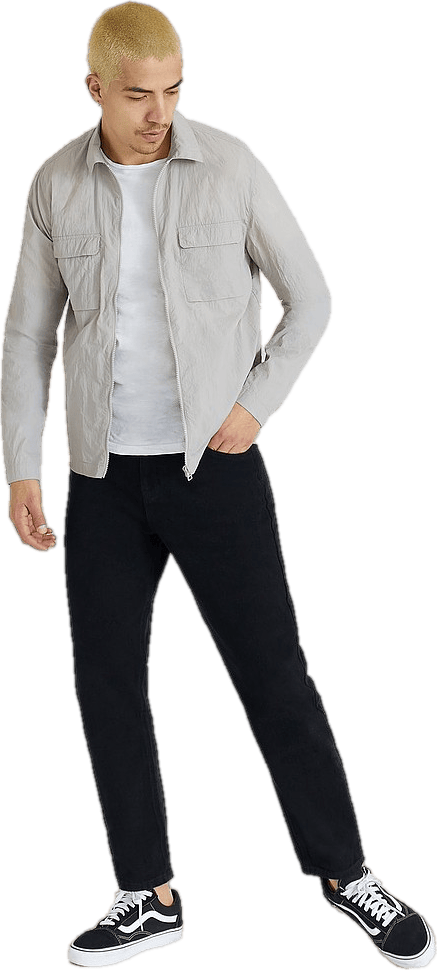 Nylon Overshirt Greige - Bild 5