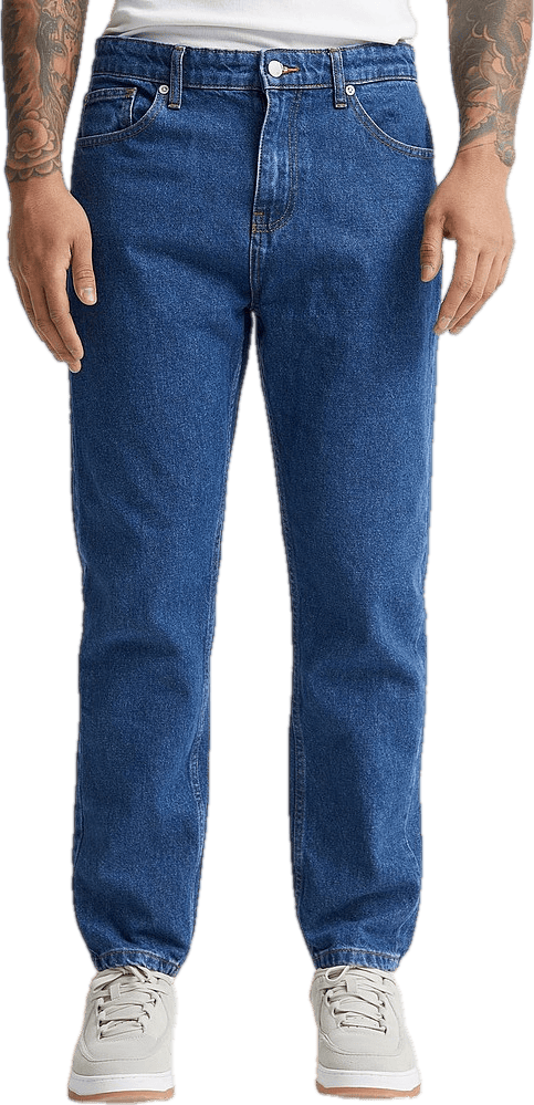 Regular Tapered Jeans Rigid Blue - Bild 2