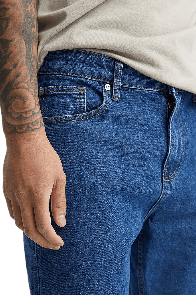 Regular Tapered Jeans Rigid Blue - Bild 3