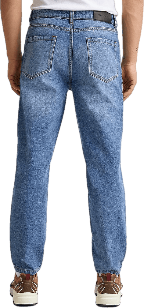 Regular Tapered Jeans Mid Blue