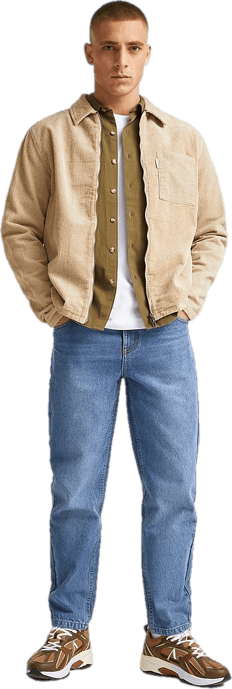 Regular Tapered Jeans Mid Blue - Bild 4